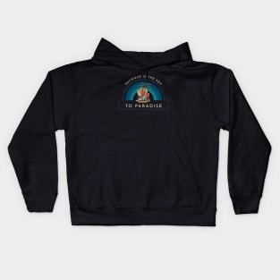 Patience Is The Key To Paradise Surfboard Skull Kids Hoodie